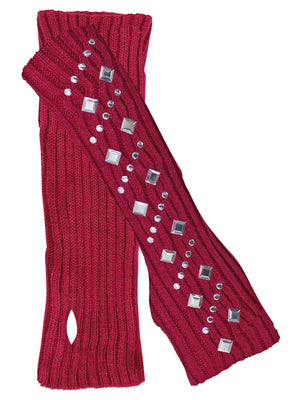 Studded Knit Arm Warmers