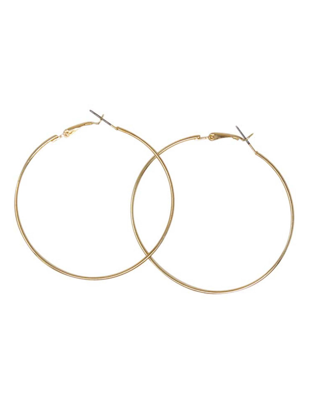 Classic Gold Metal Hoop Earrings