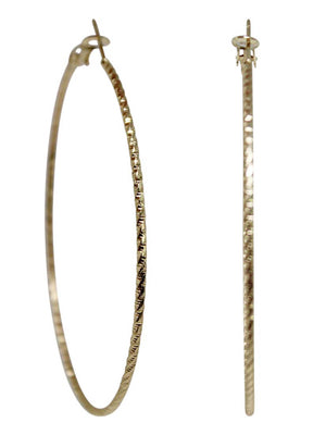 Oversized Textured Metal Hoop Earrings
