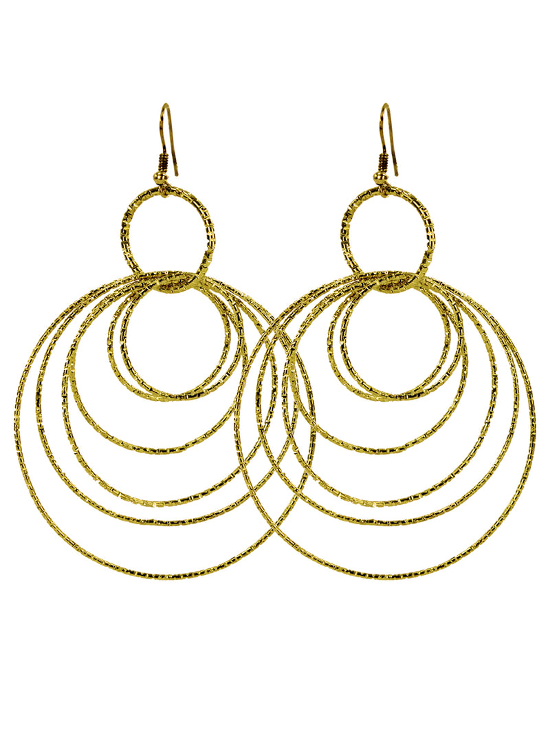 Dangling Circle Loops Earrings