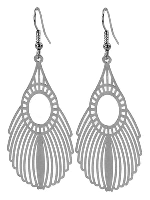 Tear Drop Laser Cut Earrings