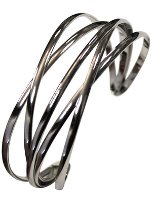 Silver Metal Fashion Bangle Bracelet Cuff