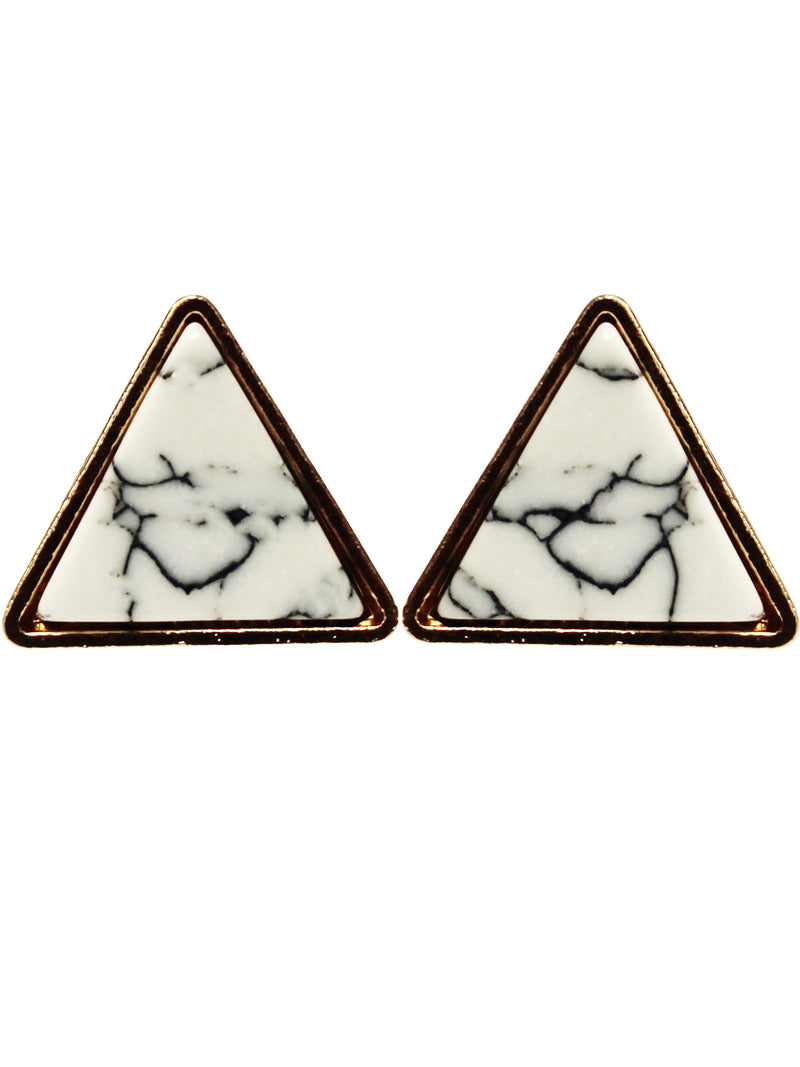 Marbled Triangle Illusion Earrings