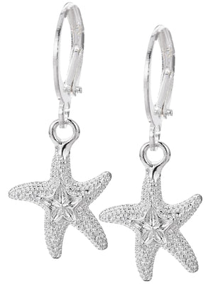 Starfish Sterling Silver Plated Earrings