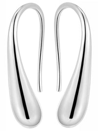 Sterling Silver Plated Dew Drop Hook Earrings