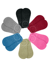 Colorful Ballet Slipper Non-Slip Fuzzy Socks 6-Pack