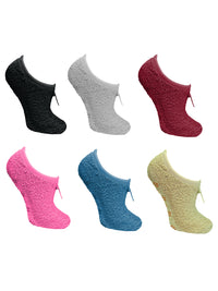 Colorful Ballet Slipper Non-Slip Fuzzy Socks 6-Pack