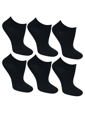 Black 6-Pack Women's Ankle Socks