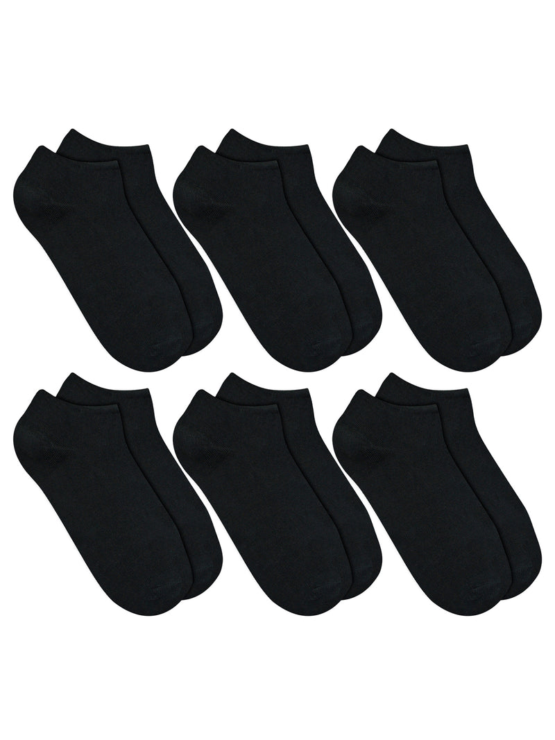 Black 6-Pack Women's Ankle Socks