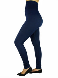 High Waist Compression Leggings With Terry Lining