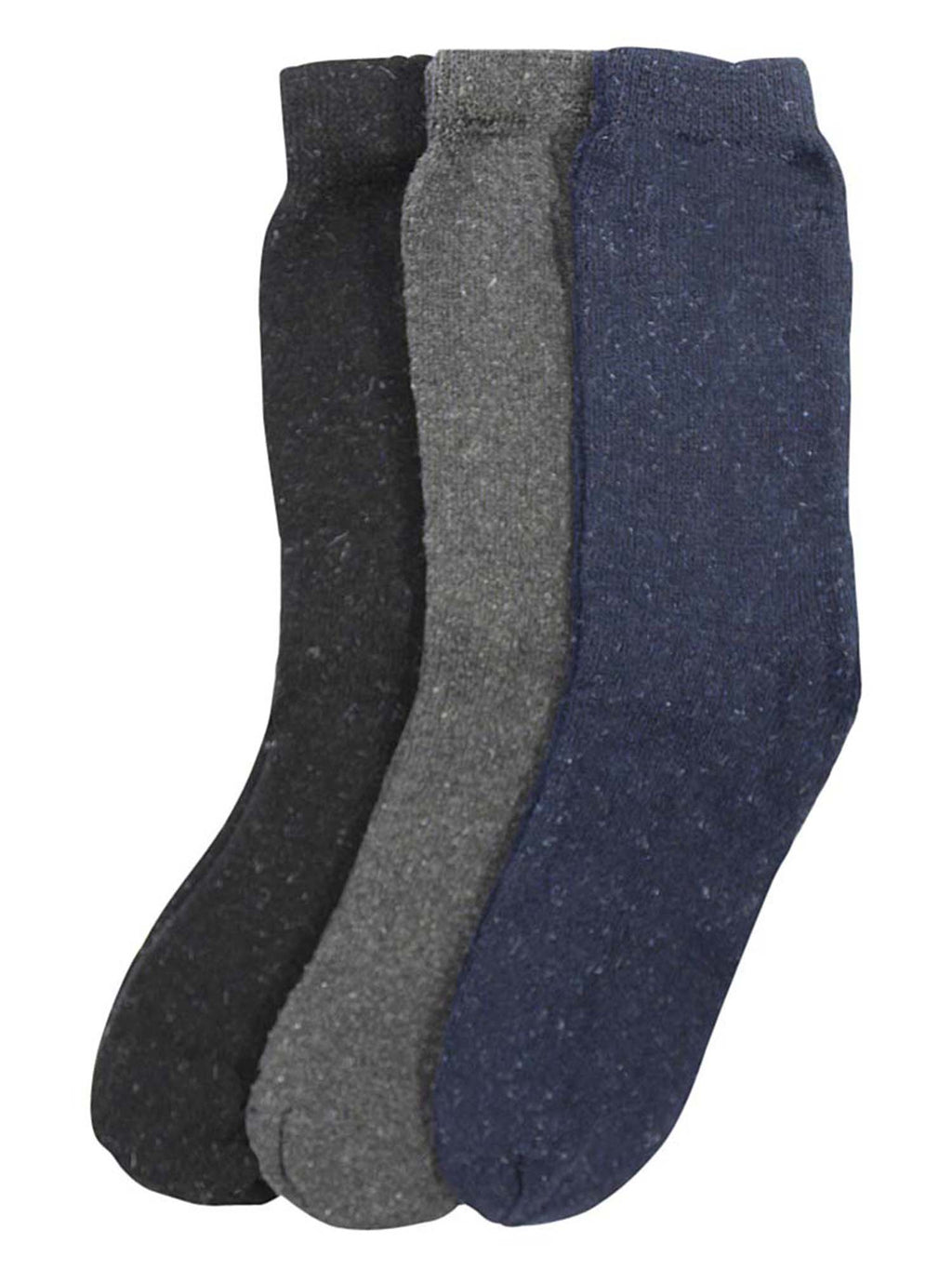 Navy Blue Black & Charcoal Mens Thermal 3 Pack Socks
