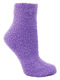 Solid Color Assorted 6-Pack Fuzzy Crew Socks