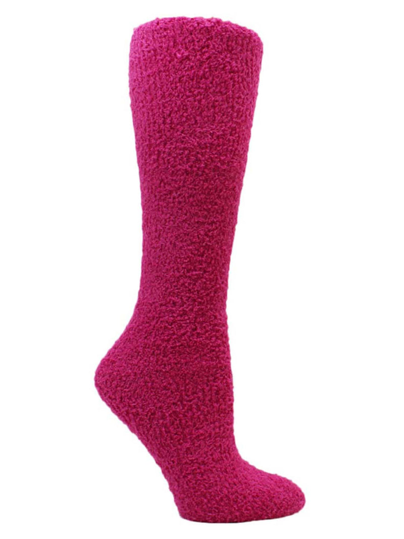 Solid Color Assorted 6-Pack Knee High Fuzzy Socks