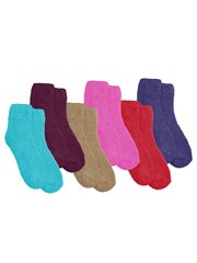 6 Pack Assorted Warm Fuzzy Socks