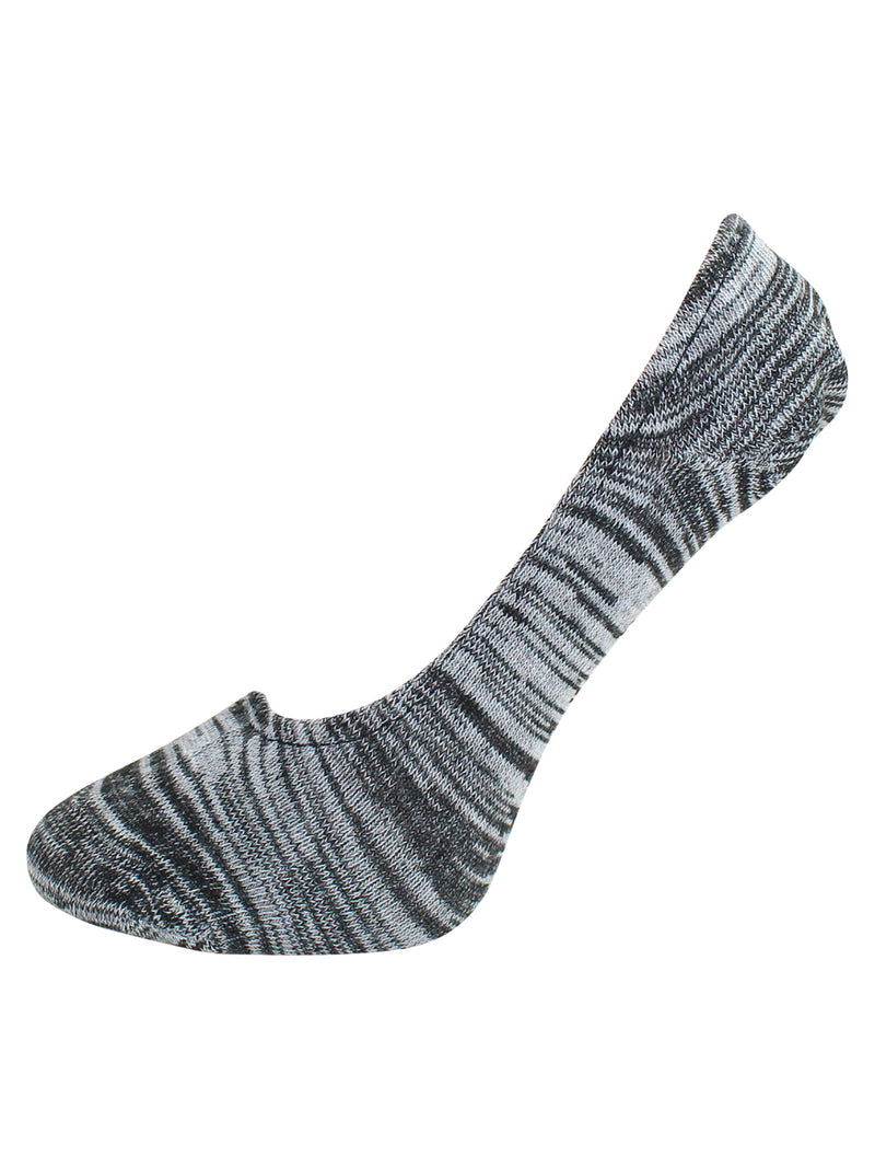 Marled Knit Mens 6 Pack No Show Ankle Socks