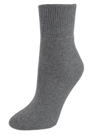 Mens 3-Pack Black White Gray Diabetic Ankle Socks