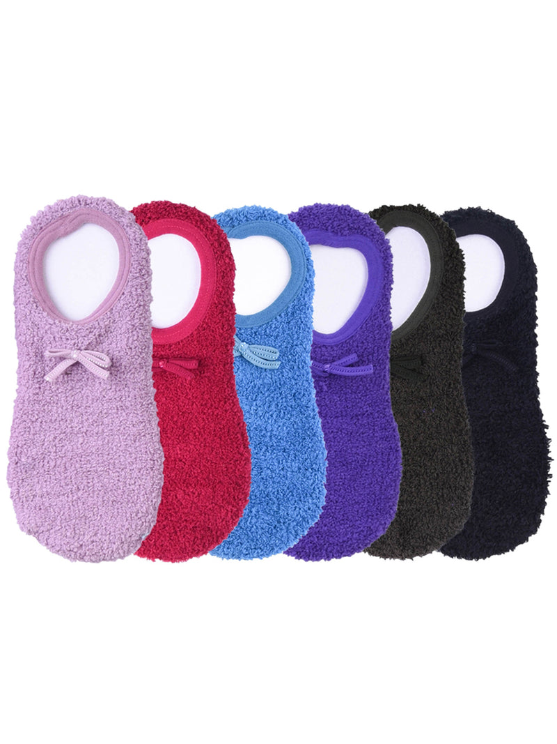 Multicolor Ballet Slipper Non-Slip 6 Pack Fuzzy Socks For Women – Luxury  Divas