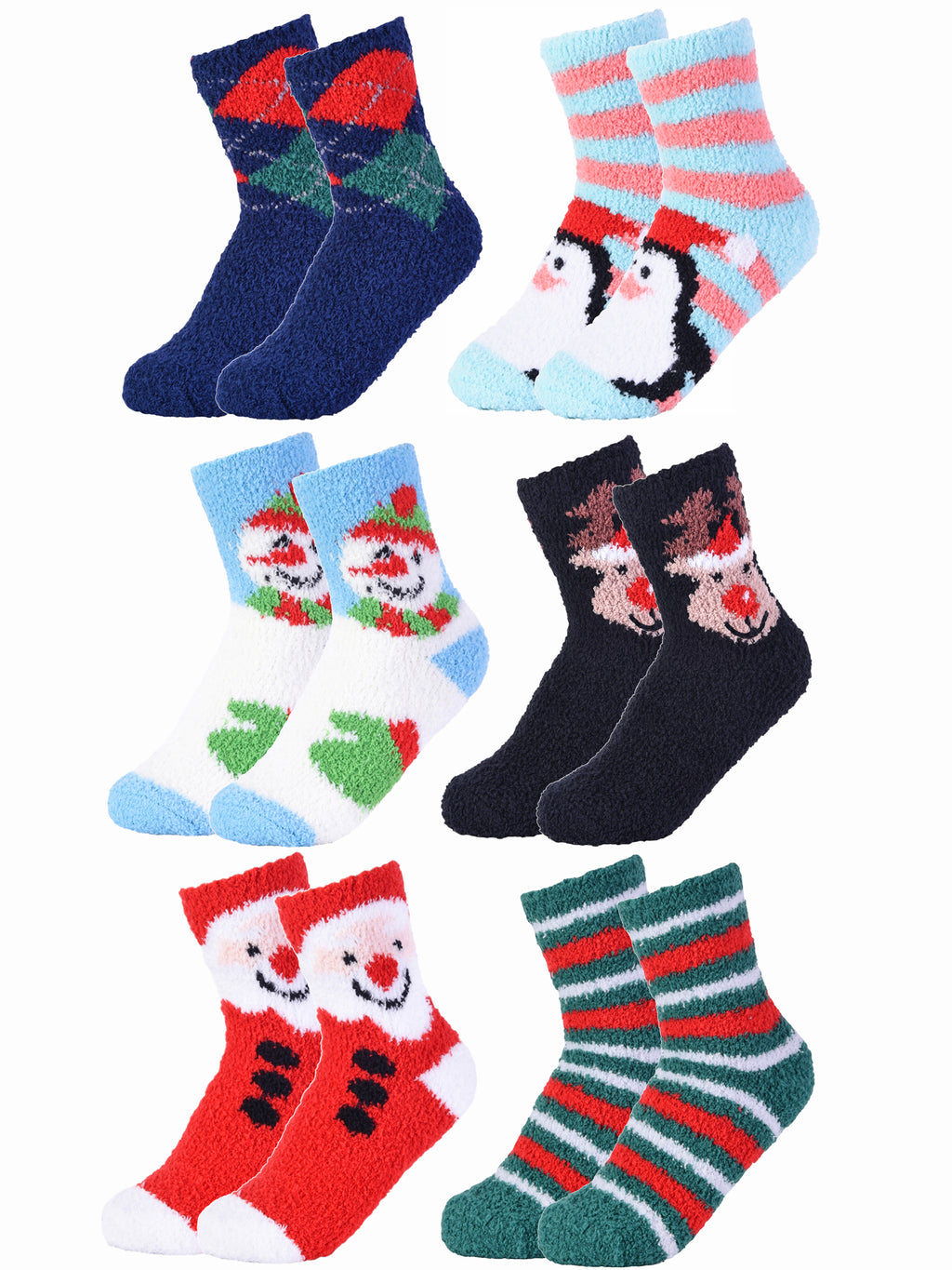 Holiday 6 Pack Crew Socks