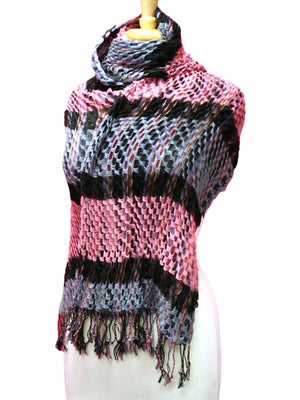 Striped Soft Knit Winter Unisex Neck Scarf