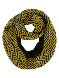 Chevron Pattern Knit Circle Infinity Scarf
