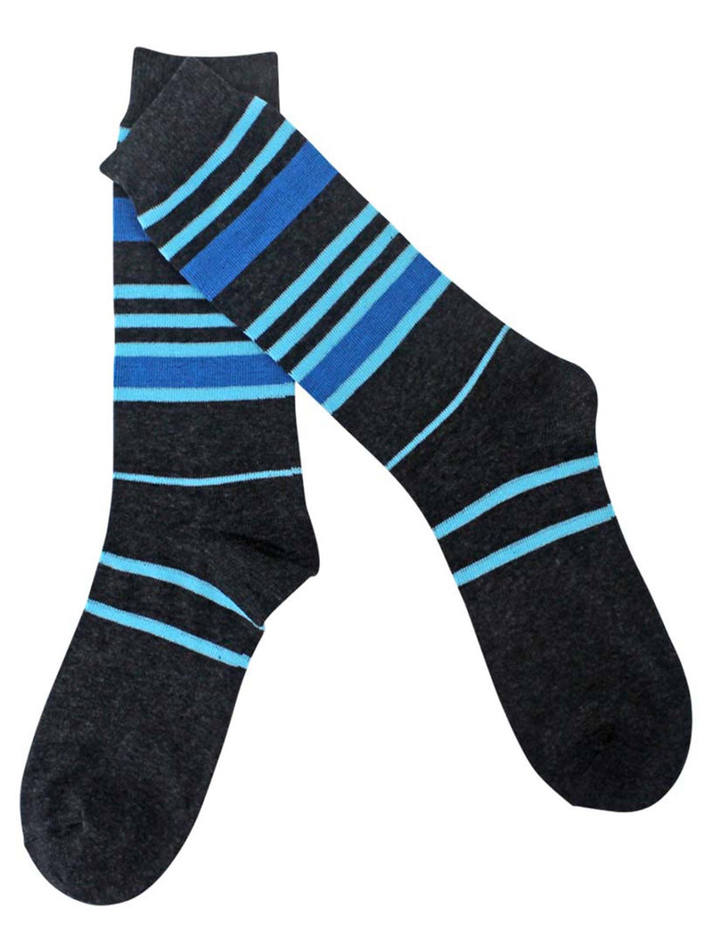 Colorful Striped Mens Assorted 6 Pack Crew Socks