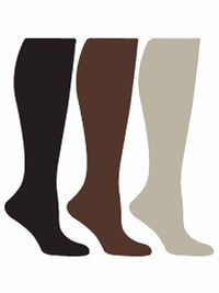Black Beige Brown 6-Pack Compression Socks