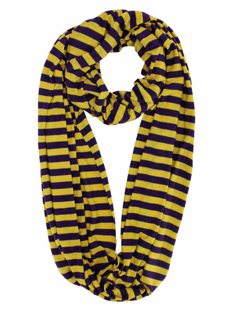 Striped Circle Infinity Scarf