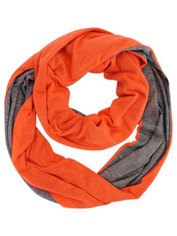 Casual Two-Tone Jersey Knit Infinity Scarf