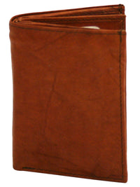 Leather Mens Bifold Wallet With Coin Pocket