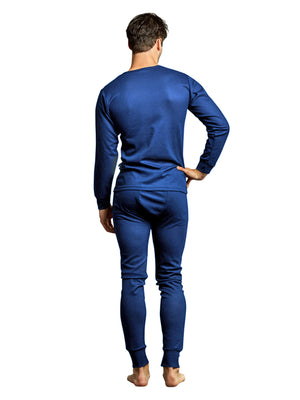 Men's Thermal Crew Neck Top & Bottoms Long Johns Underwear Set