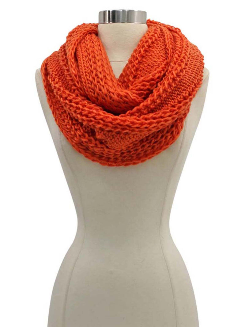 Simple Chunky Knit Unisex Winter Infinity Scarf