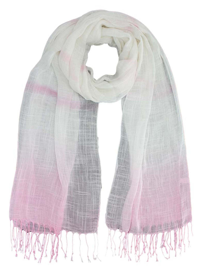Ombre Long Scarf Wrap With Fringe