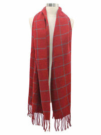 Checkered Cashmere Feel Unisex Winter Scarf