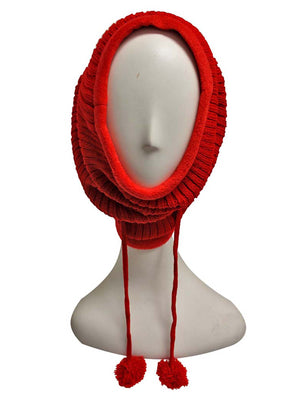 Ribbed Knit Fleece Lined Snood Neck Warmer