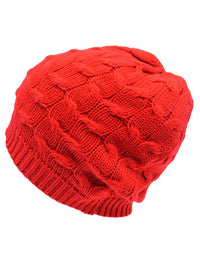 Oversize Cable Knit Slouchy Beanie Cap Hat