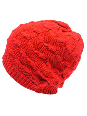 Oversize Cable Knit Slouchy Beanie Cap Hat