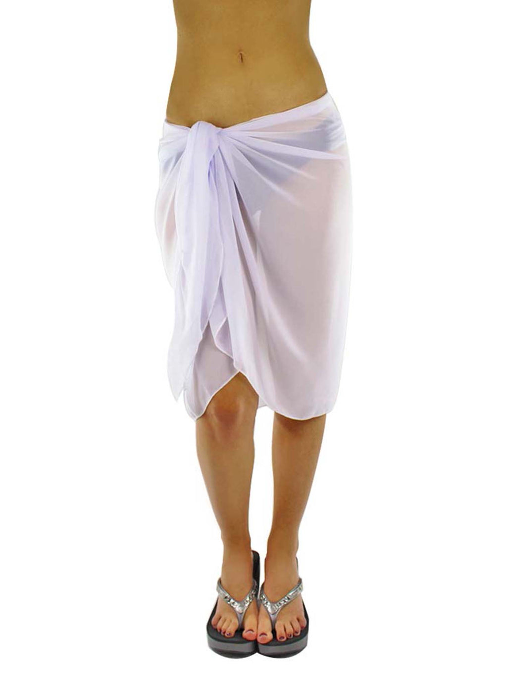 Sheer Knee Length Cover Up Sarong Wrap for Women