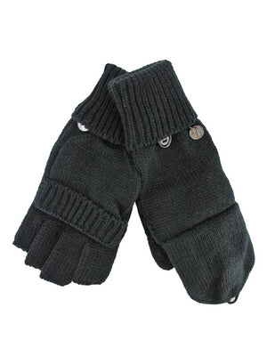 Knit Fingerless Gloves With Mitten Cover