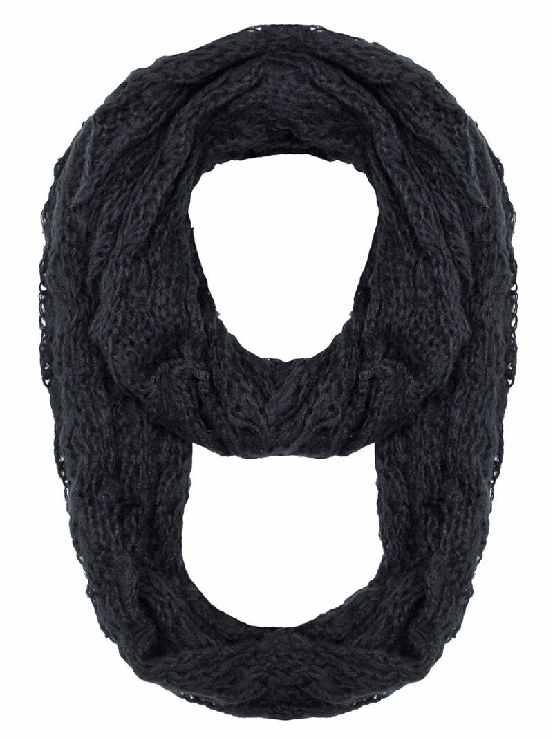 Mohair Open Knit Infinity Ring Scarf