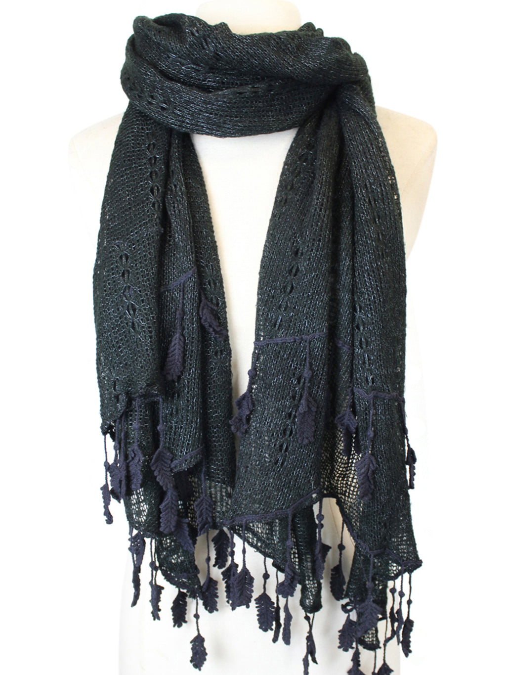 Long Two-Tone Knit Unisex Winter Scarf