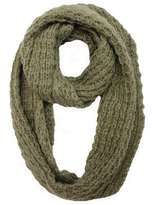 Mohair Winter Knit Infinity Scarf