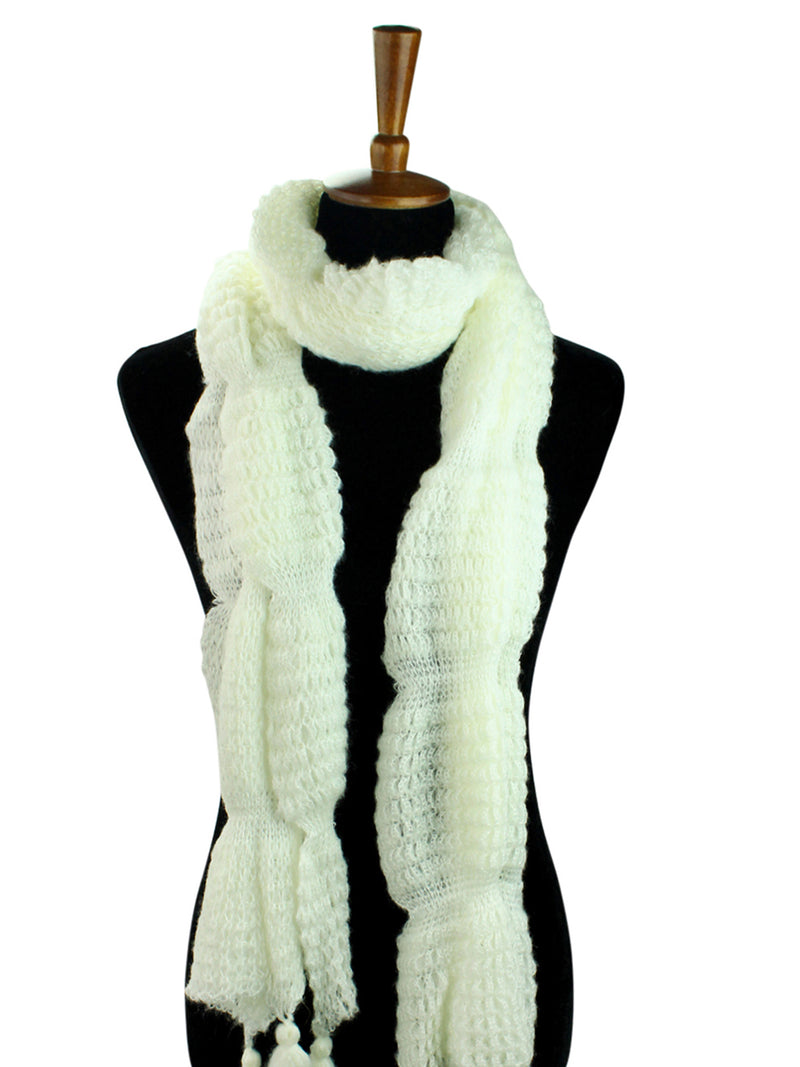 Winter Knit Scarf With Tassels