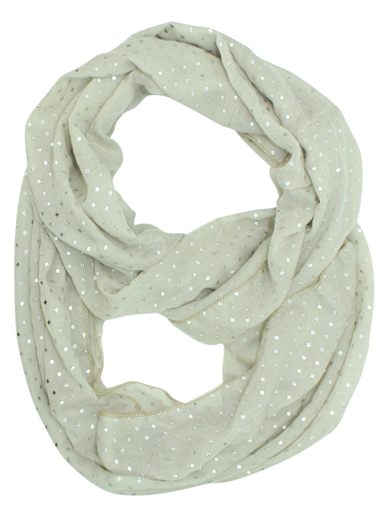 Ring Infinity Scarf With Silver Studs