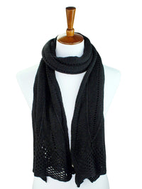 Delicate Crocheted Knit Winter Scarf