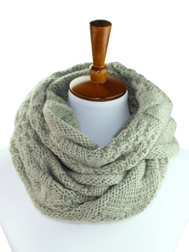 Cable Knit Winter Infinity Scarf