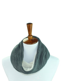 Cable Knit Neck Warmer With Fleece Lining