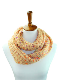 Ribbon Winter Knit Infinity Scarf