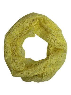 Peach All Lace Lightweight Circle Summer Scarf