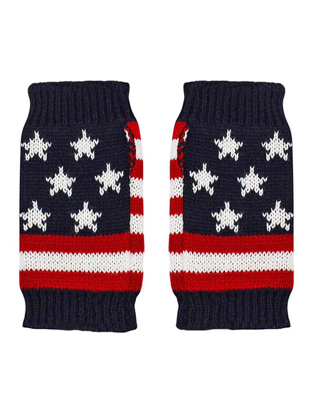 American Flag Knit Fingerless Glove Arm Warmers