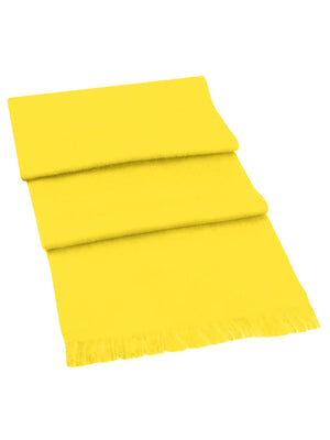 Yellow Wool Scarf With Fringe